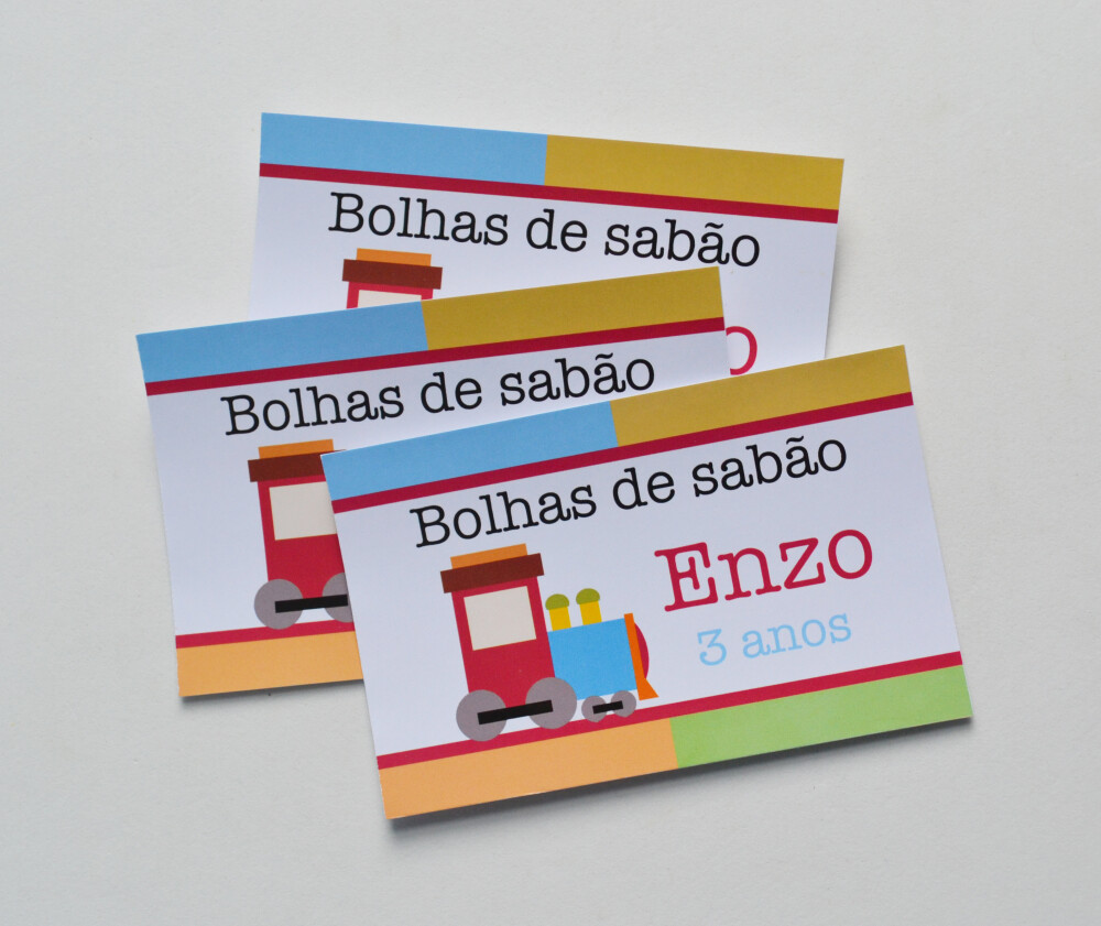 Adesivo Bolha de Sabão Trenzinho