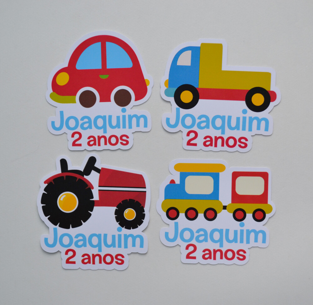 Aplique para Tubete Meios de Transporte Personalizado