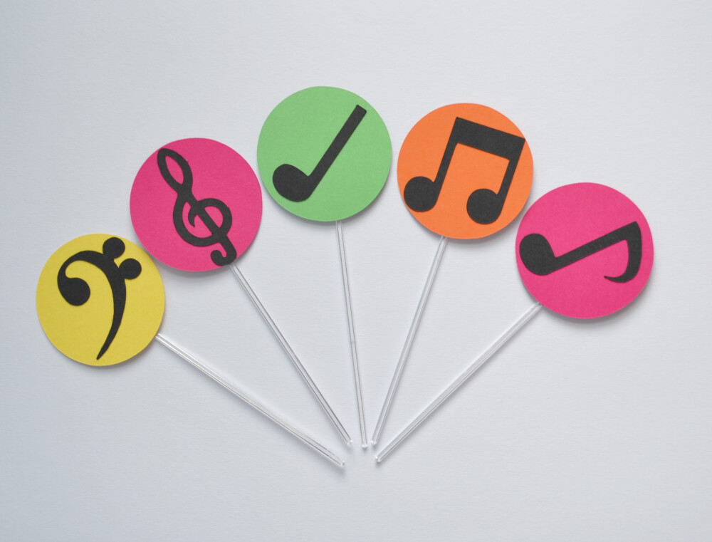 Varal Decorativo Notas Musicais | Decoração Temática Festa