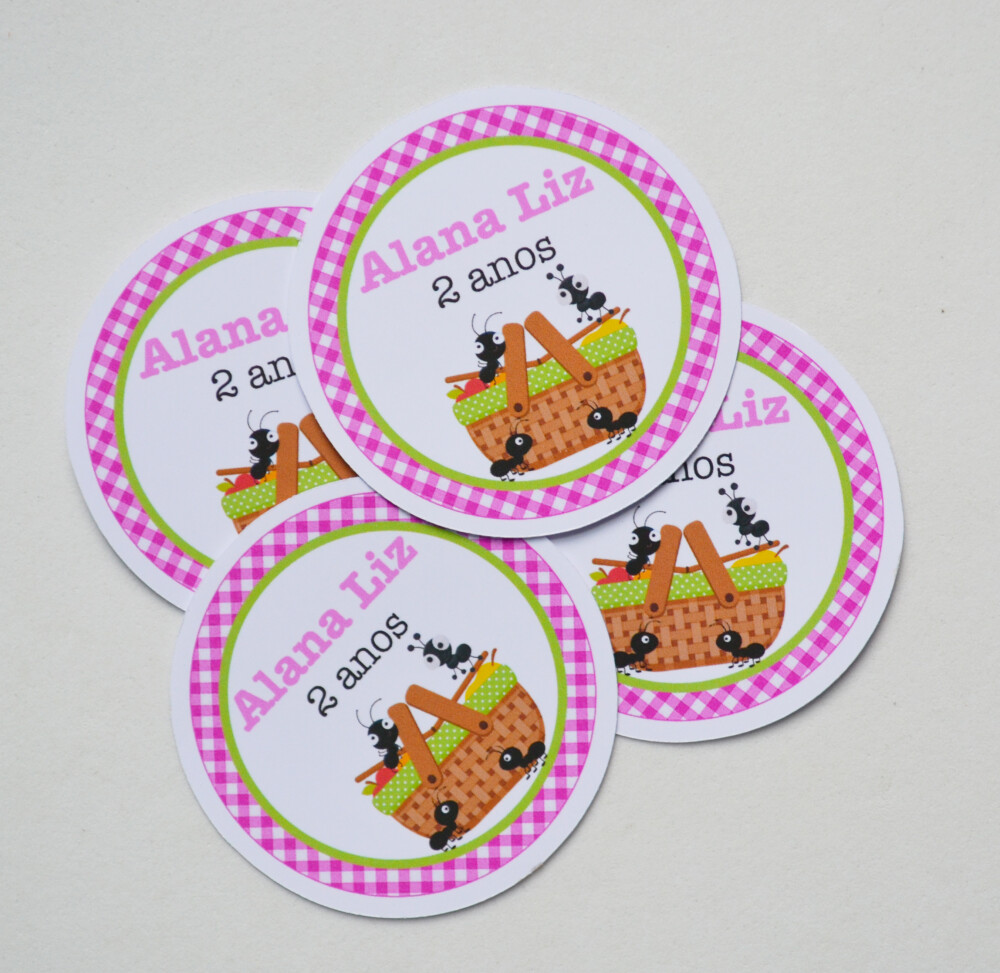 Adesivo Personalizado Picnic | Festa Infantil e Lembrancinhas