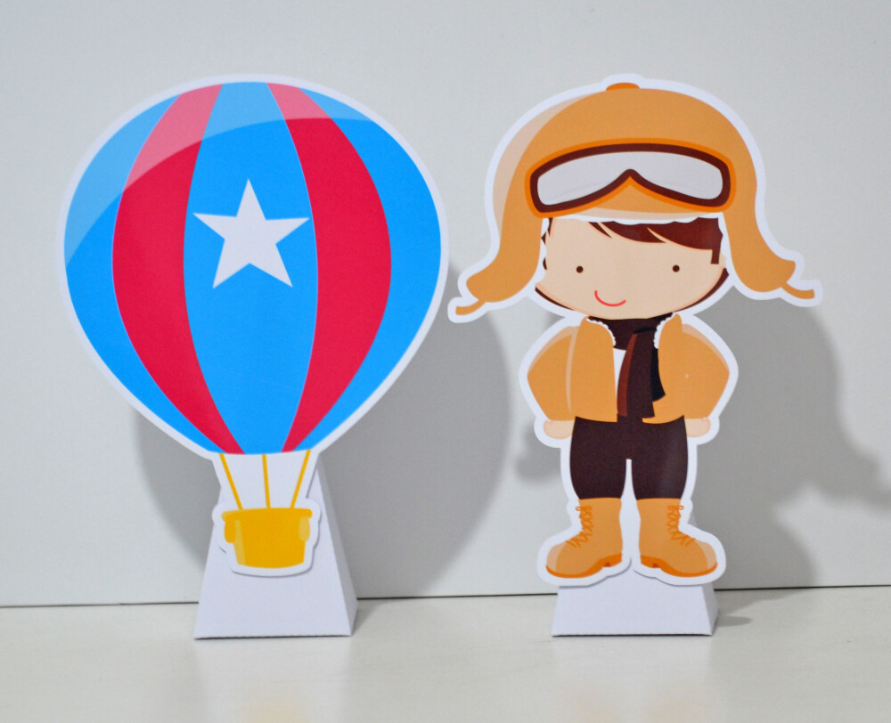 Display de Mesa Aviador Personalizado | Decoração de Festa