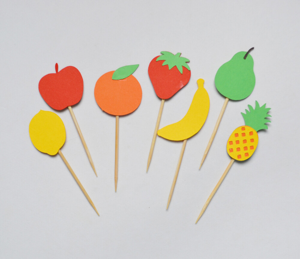 Topper de Doce Frutinhas Personalizado | Festa Infantil