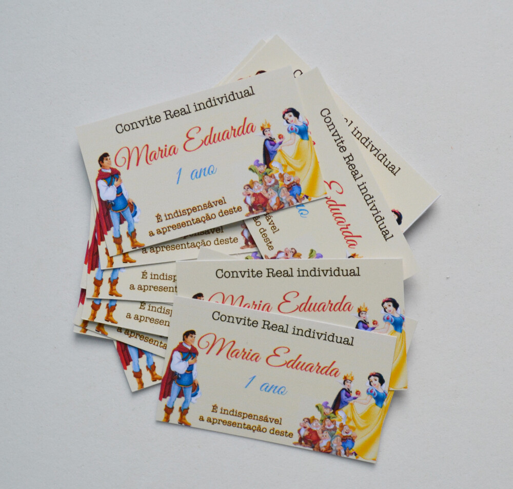 Convitinho Individual Branca de Neve