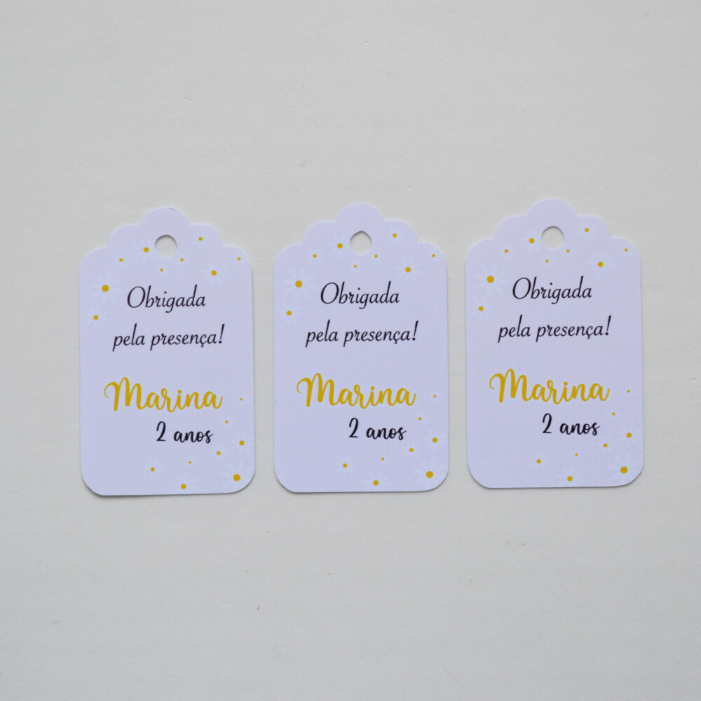 Tag Lembrancinha Margaridas Personalizada | Festa Floral