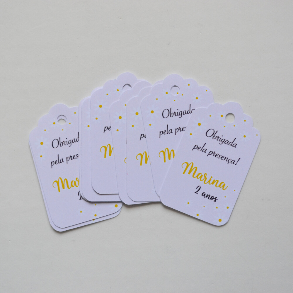 Tag Lembrancinha Margaridas Personalizada | Festa Floral