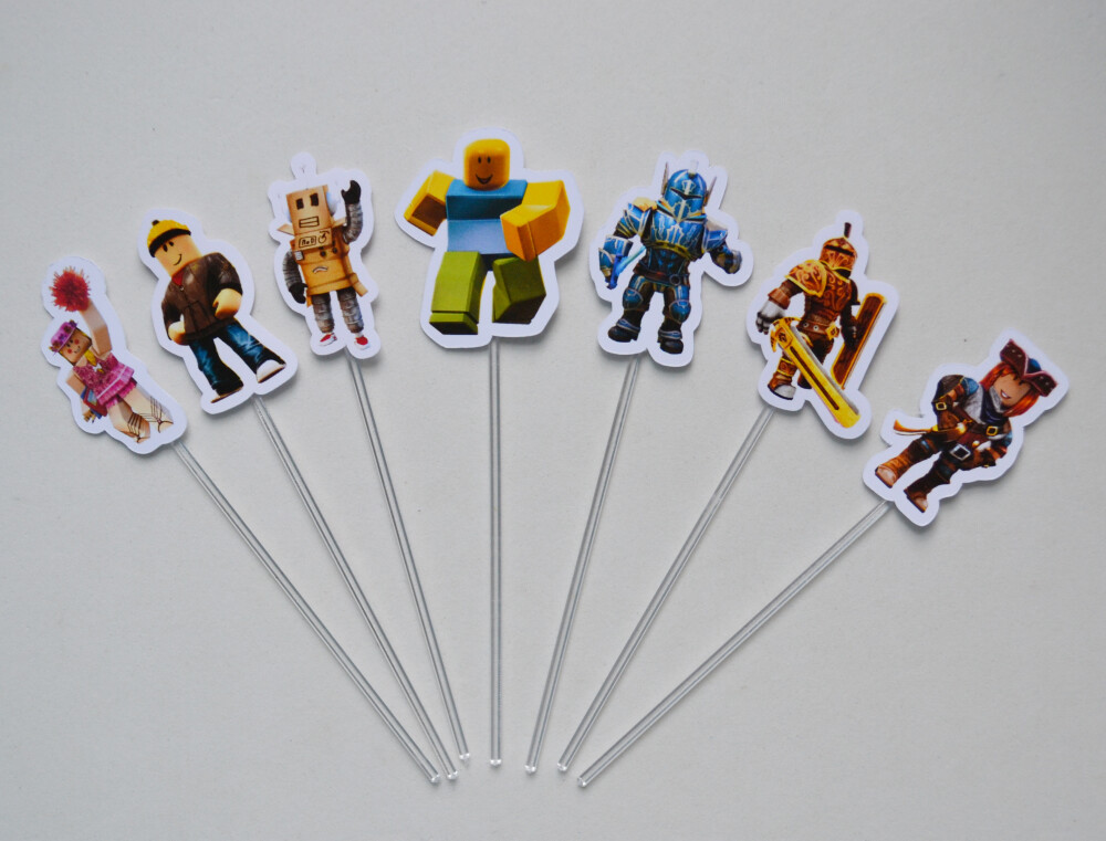 Topper de Doce Roblox Personalizado | Festa Infantil Gamer