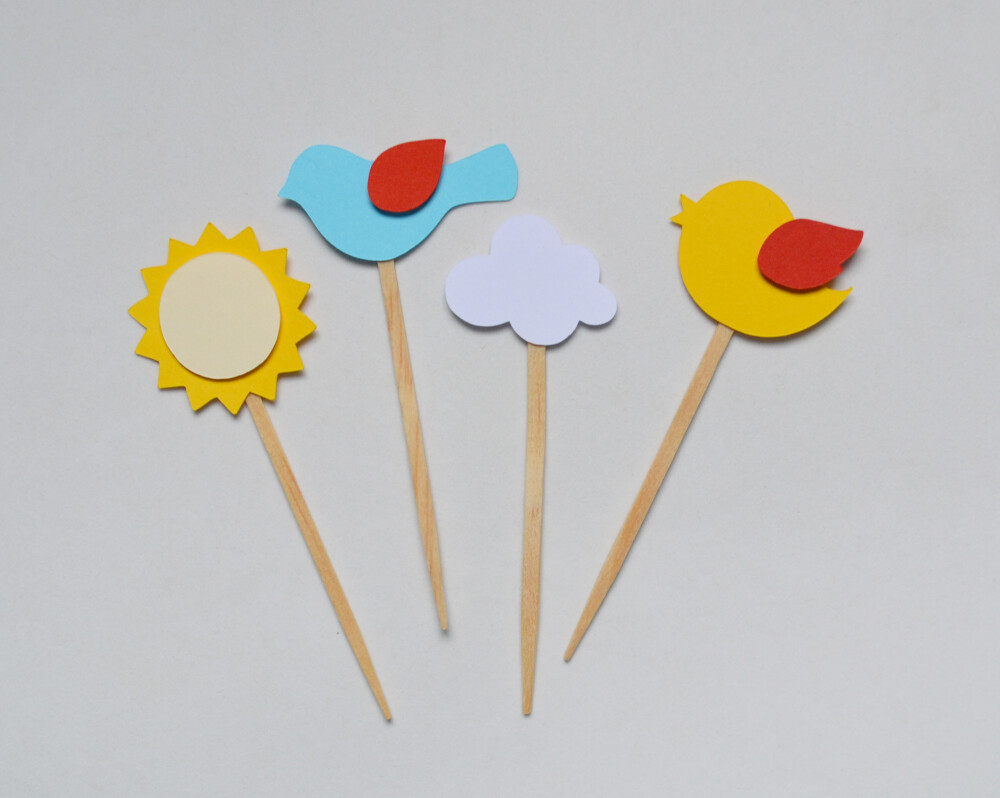 Topper de Doces Passarinhos (20 Unid.)