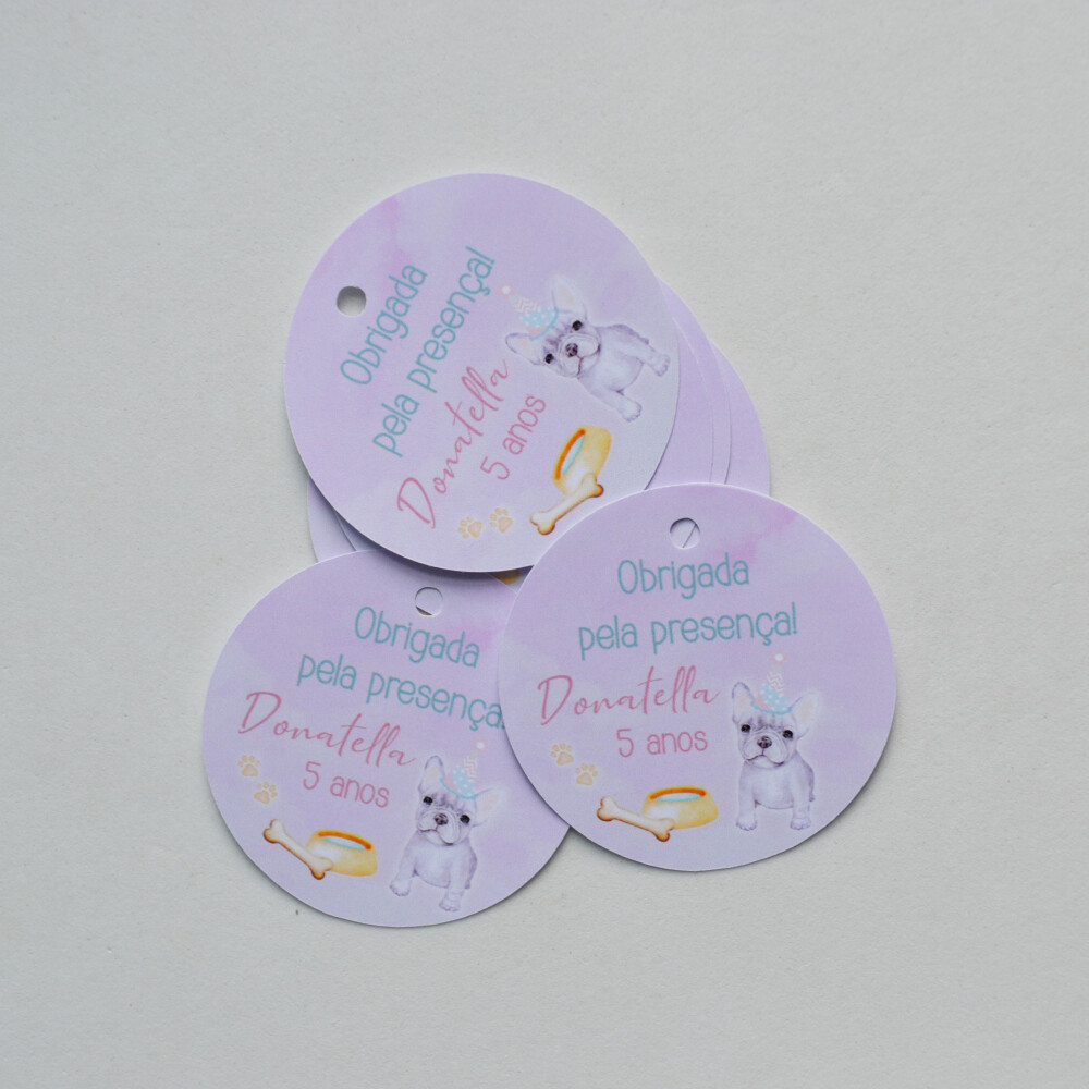 Tag Lembrancinha Pet Cachorrinho Personalizada | Festa Pet
