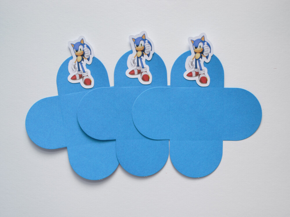 Forminha de Doce Sonic Personalizada para Festa Infantil