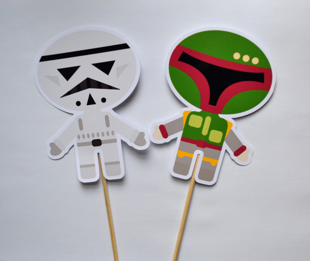 Palitos Decorativos Star Wars para Festa | Topper Temático