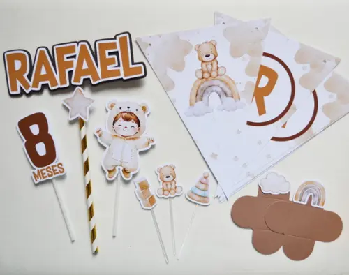 Kit Festa personalizado Ursinho
