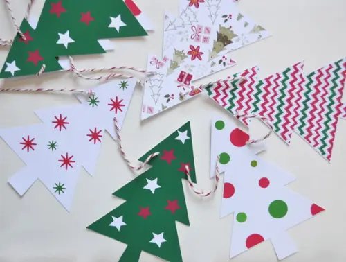 Varal Decorativo Árvores de Natal (8 Árvores)