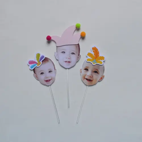 Topper Rostinho chapeuzinho (Carnaval) - 12 Unidades