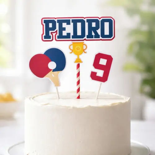 Topo de Bolo Ping Pong