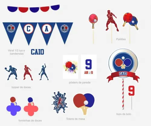 Kit Festa personalizada Ping Pong 2