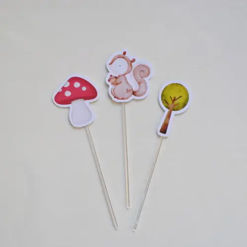 Topper de Doces Bosque e Cogumelos