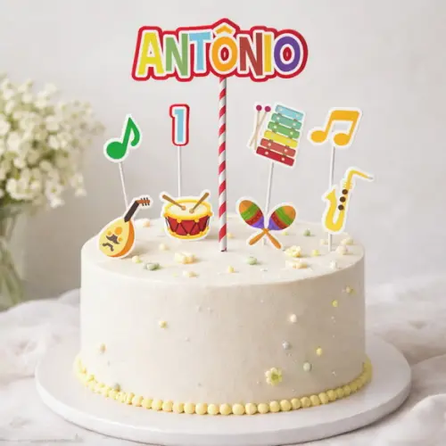 Topo de Bolo Instrumentos Musicais