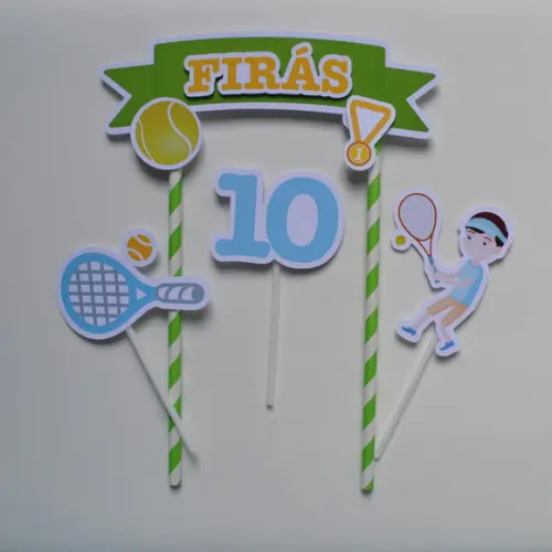Topo de Bolo Jogo de Tênis