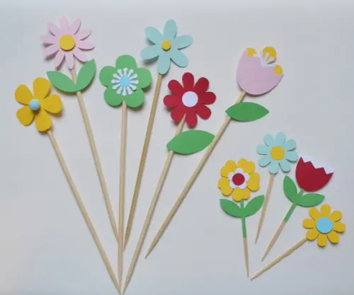Kit Topo de Bolo e Topper Flores
