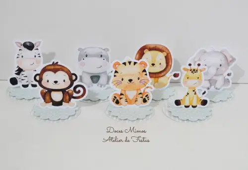 Aplique 3d Safari Aquarela