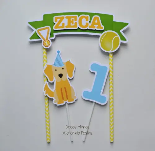 Topo de Bolo Pet Tênis