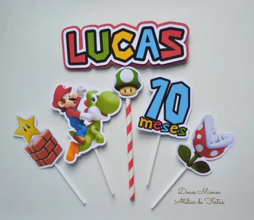 Topo de Bolo Super Mario Bros