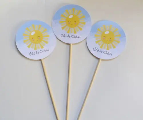 Palitões Decorativos Raio de Sol - 10 Unidades
