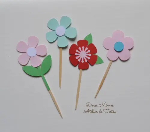 Topper Flores - 20 Unidades