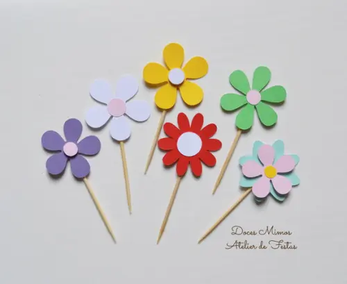 Topper Flores - 20 Unidades