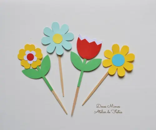 Topper Flores - 20 Unidades