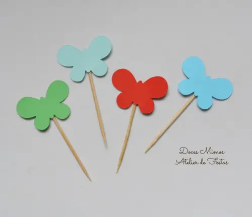 Topper de Doces Borboletas (20 Unidades)