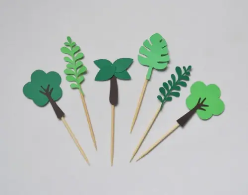 Topper de Doces Folhagens/floresta (20 Unid.)