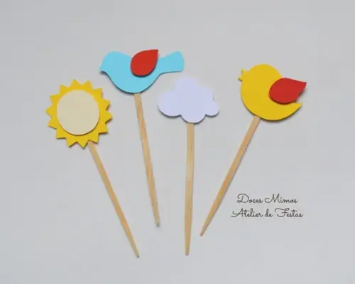 Topper de Doces Passarinhos (20 Unid.)