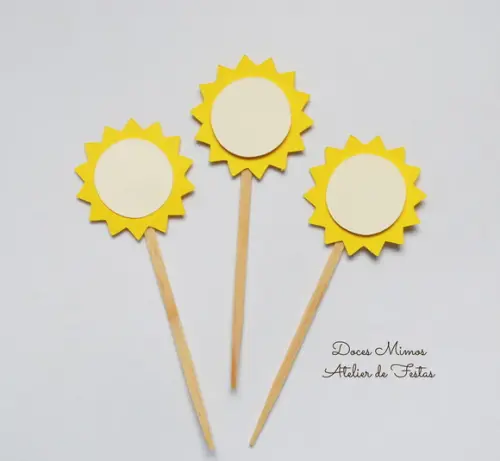 Topper de Doces Raio de Sol (20 Unid.)