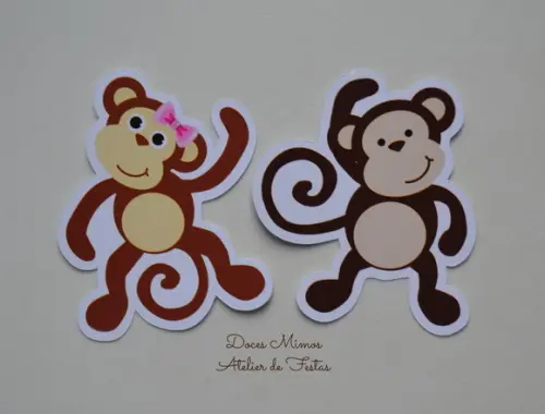 Aplique Tubete Macaquinhos