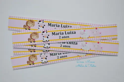 Adesivo p/ Água Fazendinha Rosa