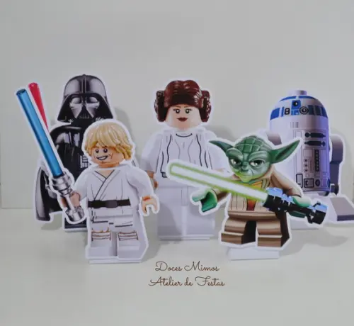 Totem de Mesa c/ Caixa Pirâmide Star Wars Lego