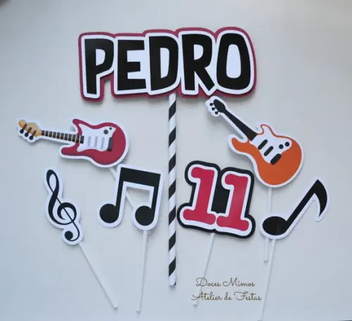 Topo de Bolo Guitarra