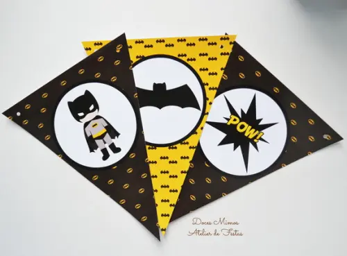 Bandeirolas Batman (6 Unid.)