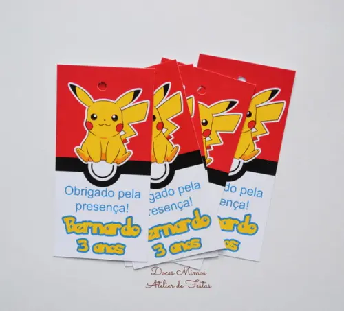 Tag lembrancinha Pokémon