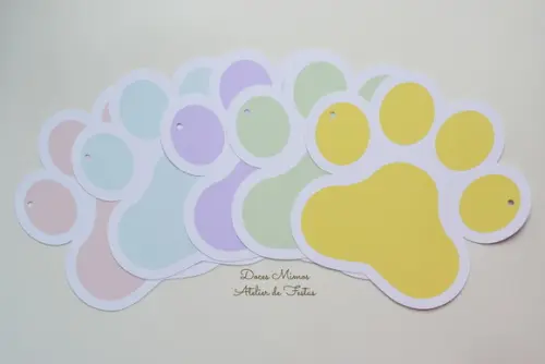 Varal Decorativo Patinhas Pet (6 Patinhas)