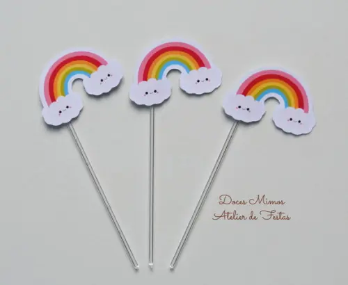 Topper para Doces Arco-iris