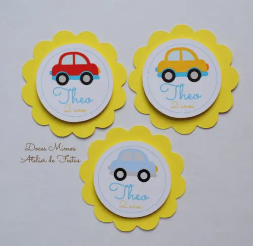Apliques Carrinhos 3d