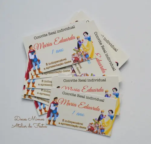 Convitinho Individual Branca de Neve