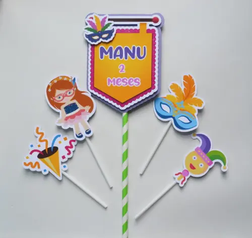 Topo de Bolo Carnaval