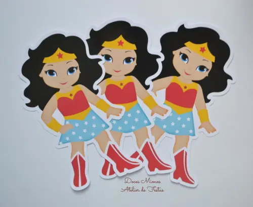 Aplique Tubete Mulher Maravilha