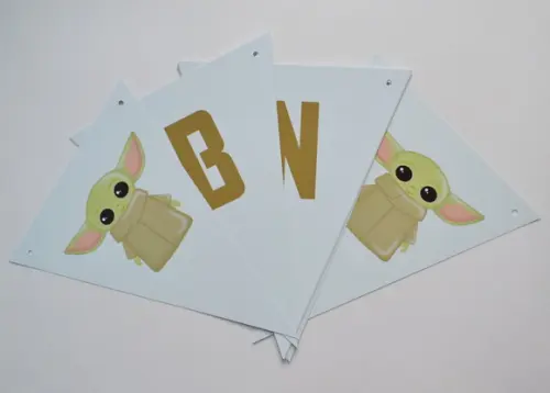 Bandeirolas Baby Yoda
