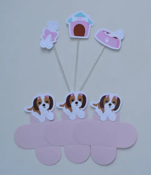 Cachorrinha Forminhas + Toppers