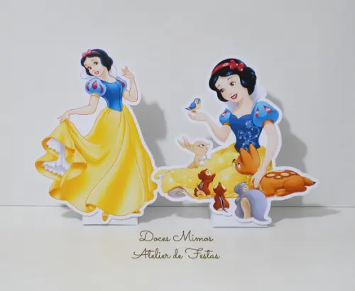 Totem de Mesa Branca de Neve c/ Caixa Pirâmide