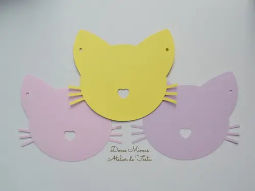 Varal Decorativo Gatinhos (8 Elementos)